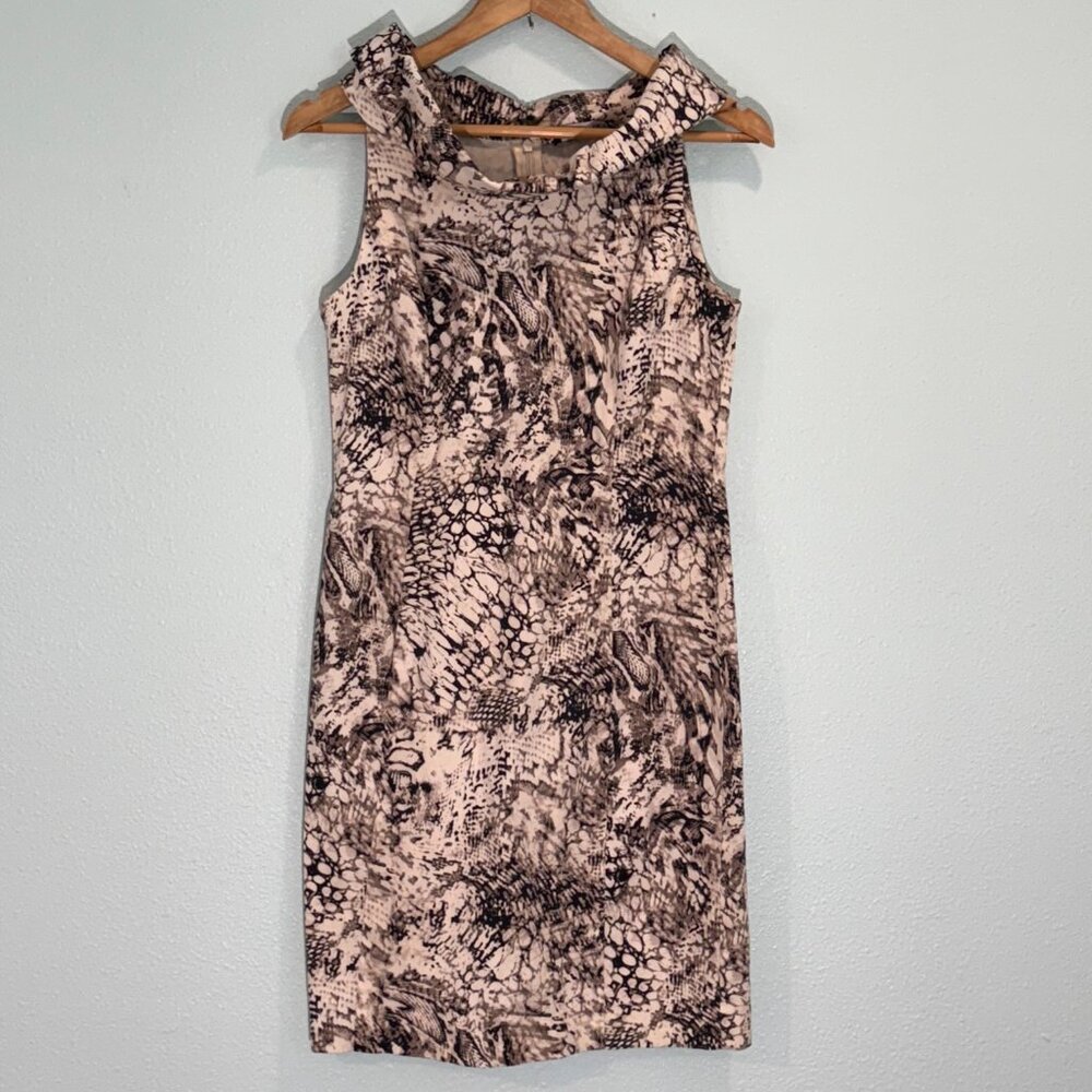 Ellen Tracy‎  Sleeveless Snake Print Sheath Dress Size 6P - Picture 2 of 10